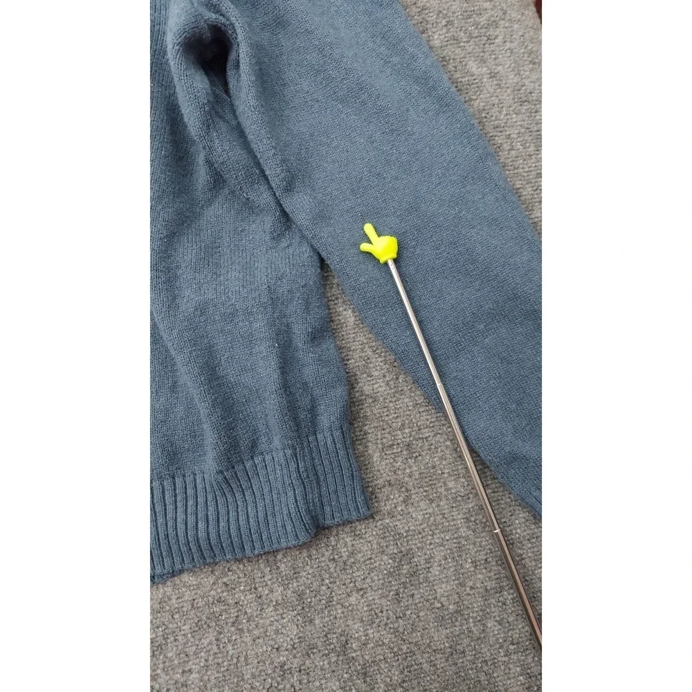 Vtg Polo Ralph Lauren Sweater Men XL Blue 1/4 Zip Cotton Pullover Mock Neck READ